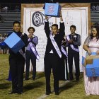 Adrian Zamora celebrates after selection as Homecoming King.